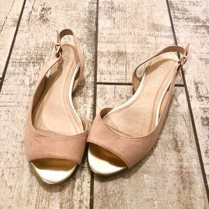 Aldo nude slingback flats - size 8